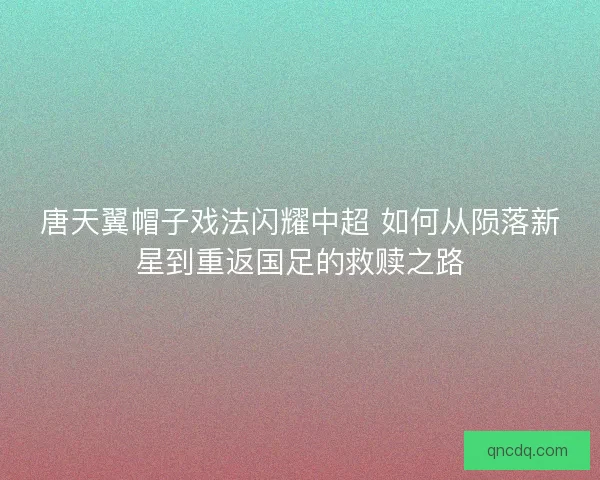 唐天翼帽子戏法闪耀中超 如何从陨落新星到重返国足的救赎之路